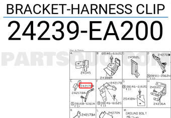 Nissan 24239EA200 BRACKET-HARNESS CLIP