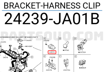 Nissan 24239JA01B BRACKET-HARNESS CLIP