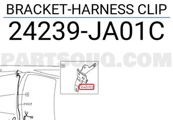 Nissan 24239JA01C BRACKET-HARNESS CLIP
