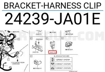 Nissan 24239JA01E BRACKET-HARNESS CLIP