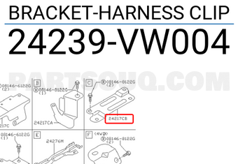 Nissan 24239VW004 BRACKET-HARNESS CLIP