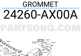 Nissan 24260AX00A GROMMET