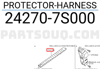 Nissan 242707S000 PROTECTOR-HARNESS