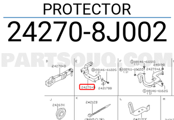 Nissan 242708J002 PROTECTOR