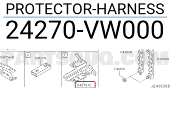 Nissan 24270VW000 PROTECTOR-HARNESS