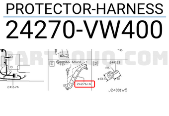 Nissan 24270VW400 PROTECTOR-HARNESS