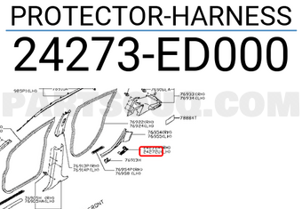 Nissan 24273ED000 PROTECTOR-HARNESS