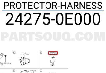 Nissan 242750E000 PROTECTOR-HARNESS