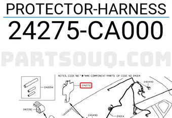 Nissan 24275CA000 PROTECTOR-HARNESS