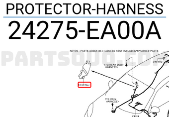 Nissan 24275EA00A PROTECTOR-HARNESS