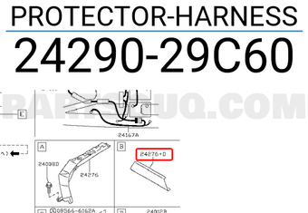 Nissan 2429029C60 PROTECTOR-HARNESS