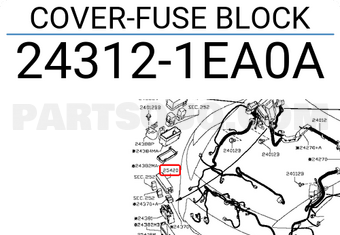 Nissan 243121EA0A COVER-FUSE BLOCK