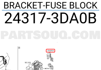 Nissan 243173DA0B BRACKET-FUSE BLOCK