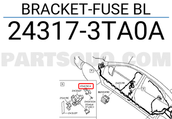 Nissan 243173TA0A BRACKET-FUSE BL
