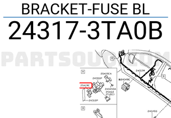 Nissan 243173TA0B BRACKET-FUSE BL