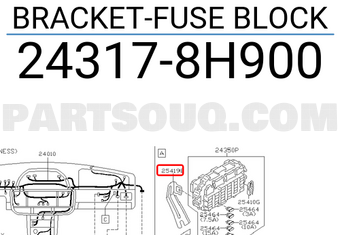 Nissan 243178H900 BRACKET-FUSE BLOCK