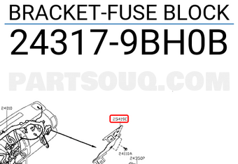 Nissan 243179BH0B BRACKET-FUSE BLOCK