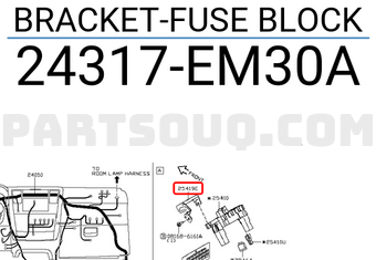 Nissan 24317EM30A BRACKET-FUSE BLOCK