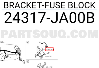 Nissan 24317JA00B BRACKET-FUSE BLOCK