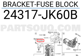 Nissan 24317JK60B BRACKET-FUSE BLOCK