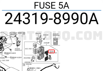 Nissan 243198990A FUSE 5A