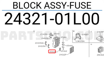 Nissan 2432101L00 BLOCK ASSY-FUSE