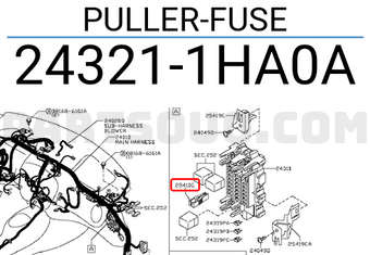 Nissan 243211HA0A PULLER-FUSE