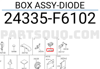 Nissan 24335F6102 BOX ASSY-DIODE