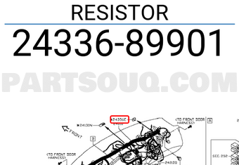 Nissan 2433689901 RESISTOR