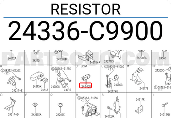 Nissan 24336C9900 RESISTOR