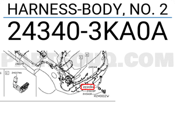 Nissan 243403KA0A HARNESS-BODY, NO. 2