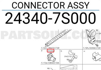 Nissan 243407S000 CONNECTOR ASSY