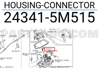 Nissan 243415M515 HOUSING-CONNECTOR