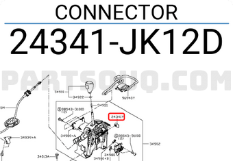 Nissan 24341JK12D CONNECTOR