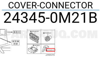 Nissan 243450M21B COVER-CONNECTOR