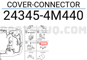 Nissan 243454M440 COVER-CONNECTOR