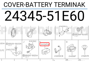 Nissan 2434551E60 COVER-BATTERY TERMINAK