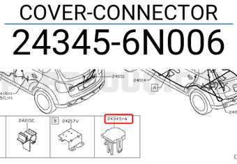 Nissan 243456N006 COVER-CONNECTOR