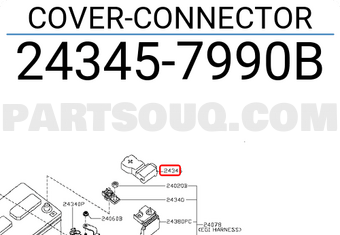 Nissan 243457990B COVER-CONNECTOR