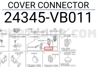 Nissan 24345VB011 COVER CONNECTOR