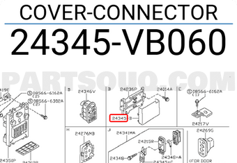 Nissan 24345VB060 COVER-CONNECTOR