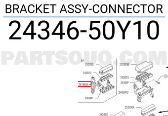 Nissan 2434650Y10 BRACKET ASSY-CONNECTOR
