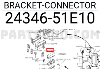 Nissan 2434651E10 BRACKET-CONNECTOR