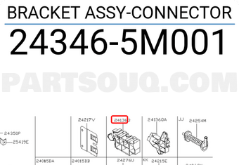 Nissan 243465M001 BRACKET ASSY-CONNECTOR