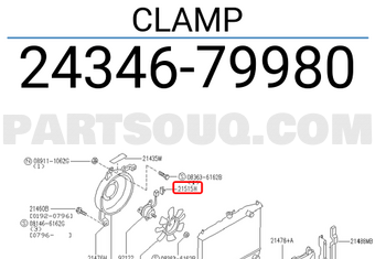 Nissan 2434679980 CLAMP
