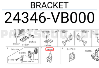 Nissan 24346VB000 BRACKET