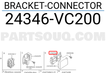 Nissan 24346VC200 BRACKET-CONNECTOR