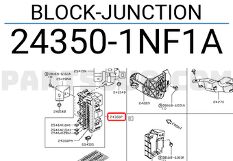 Nissan 243501NF1A BLOCK-JUNCTION