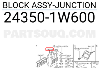 Nissan 243501W600 BLOCK ASSY-JUNCTION