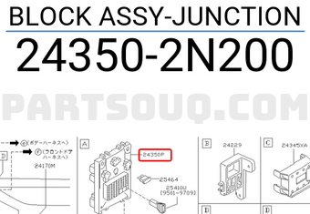 Nissan 243502N200 BLOCK ASSY-JUNCTION